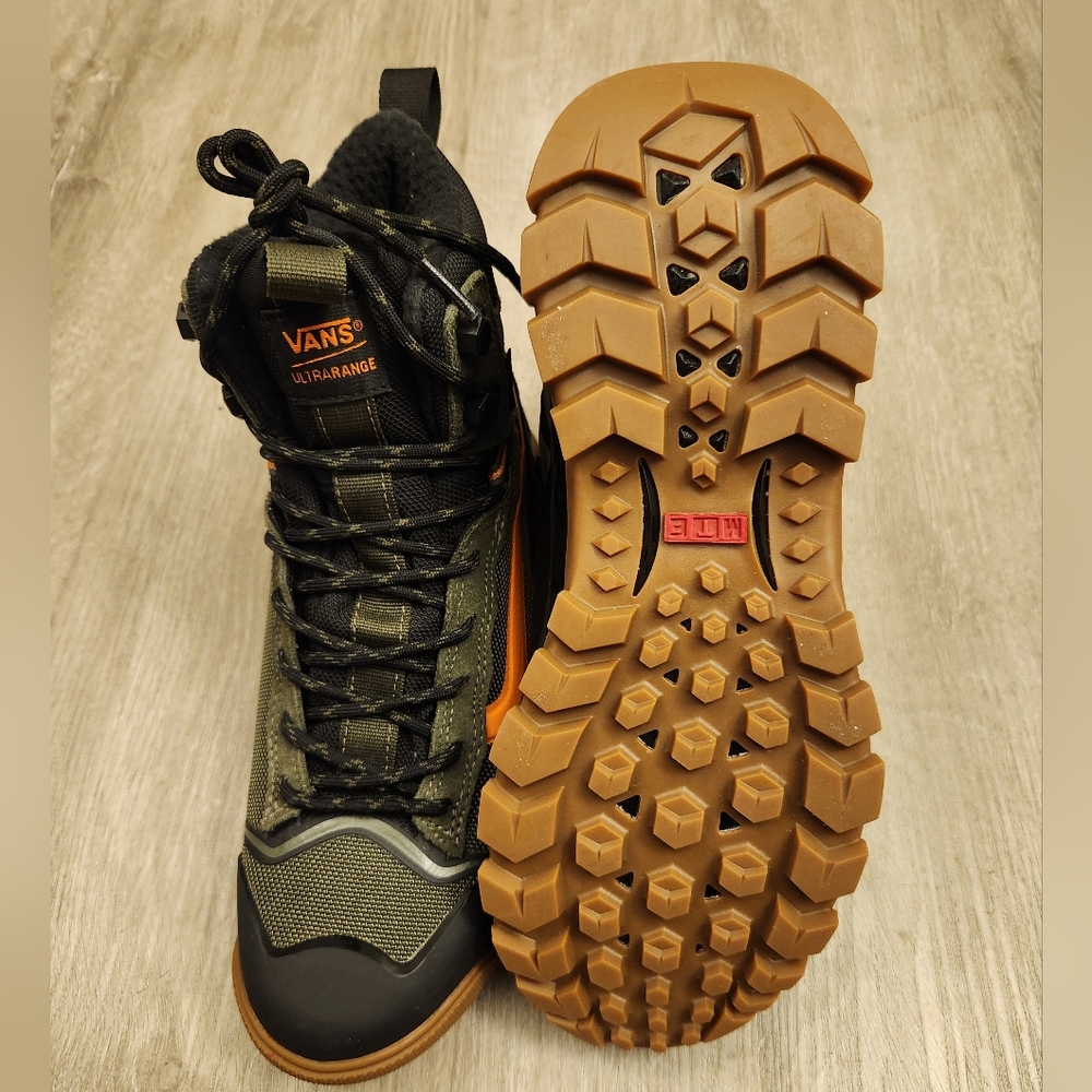Vans MTE-3 UltraRange Exo Hi Gore-Tex Boots Mens Size 8 Olive Orange NEW No Box - Picture 6 of 8